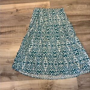 Old Navy Teal and White maxi Skirt